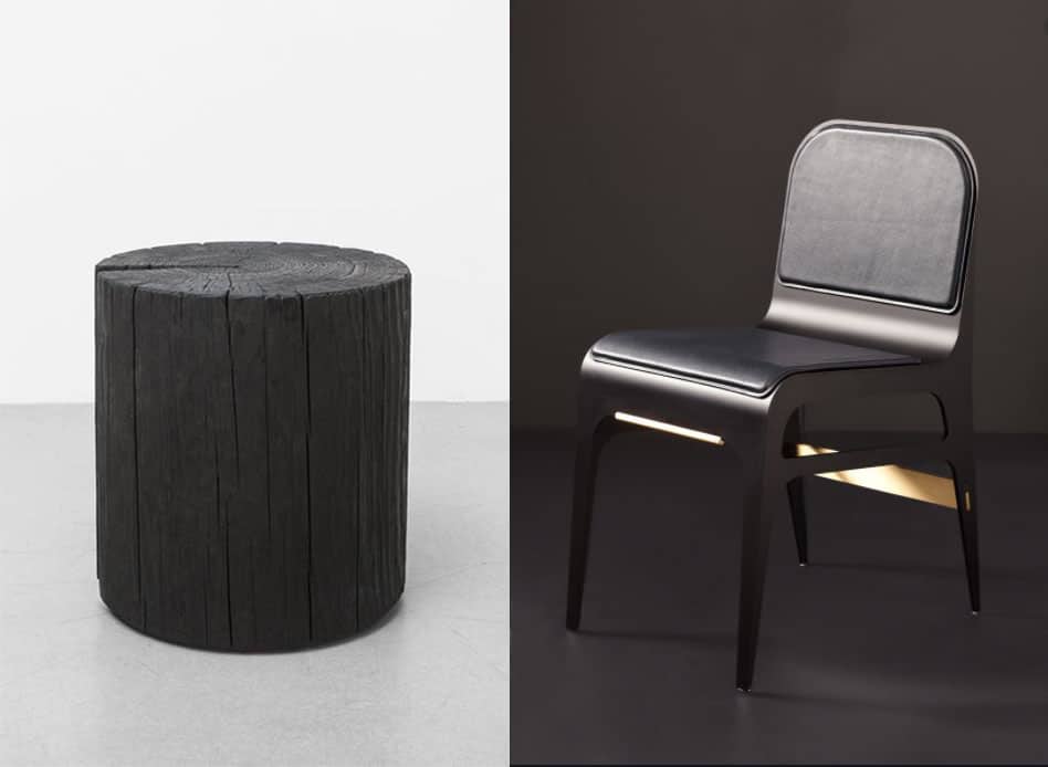 Uhuru Stool and Gabriel Scott Chair_Duet Design Group_Dark and Moody Spaces